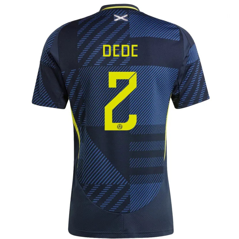 Danxen Homme Maillot Écosse Josh Dede #2 Bleu Foncé Tenues Domicile 24-26 T-Shirt