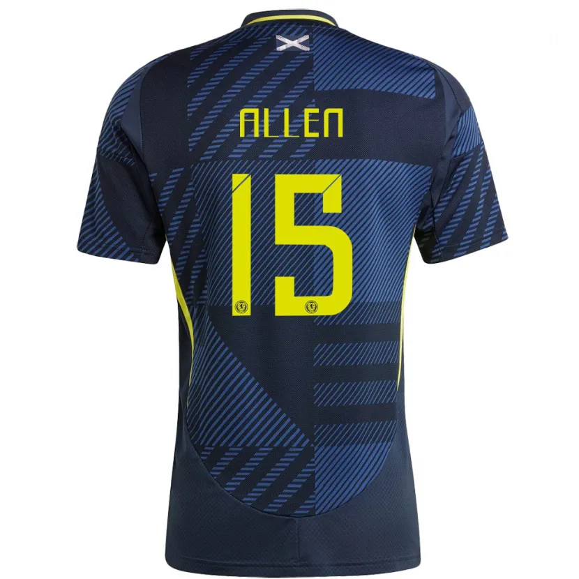 Danxen Homme Maillot Écosse Greig Allen #15 Bleu Foncé Tenues Domicile 24-26 T-Shirt