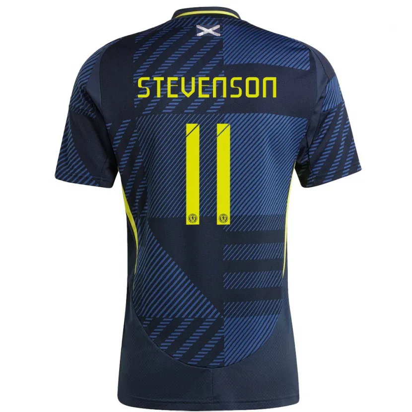 Danxen Homme Maillot Écosse Gus Stevenson #11 Bleu Foncé Tenues Domicile 24-26 T-Shirt