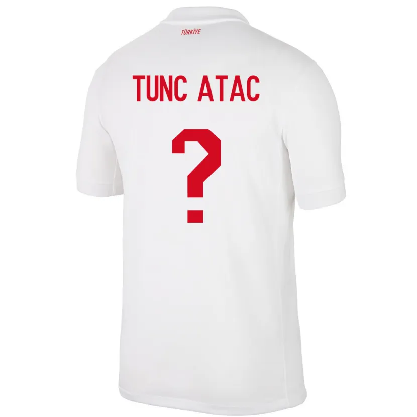 Danxen Homme Maillot Turquie Arin Tunç Ataç #0 Blanc Tenues Domicile 24-26 T-Shirt