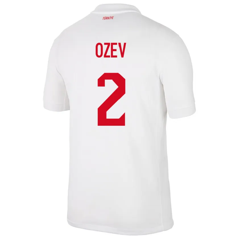 Danxen Homme Maillot Turquie Ümran Özev #2 Blanc Tenues Domicile 24-26 T-Shirt