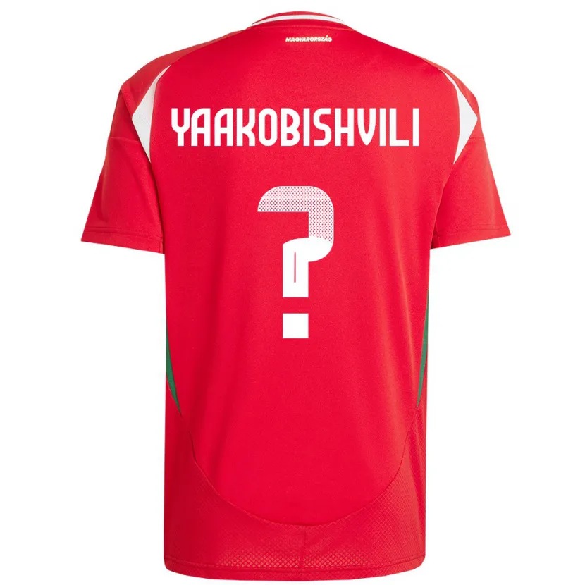 Danxen Homme Maillot Hongrie Antal Yaakobishvili #0 Rouge Tenues Domicile 24-26 T-Shirt