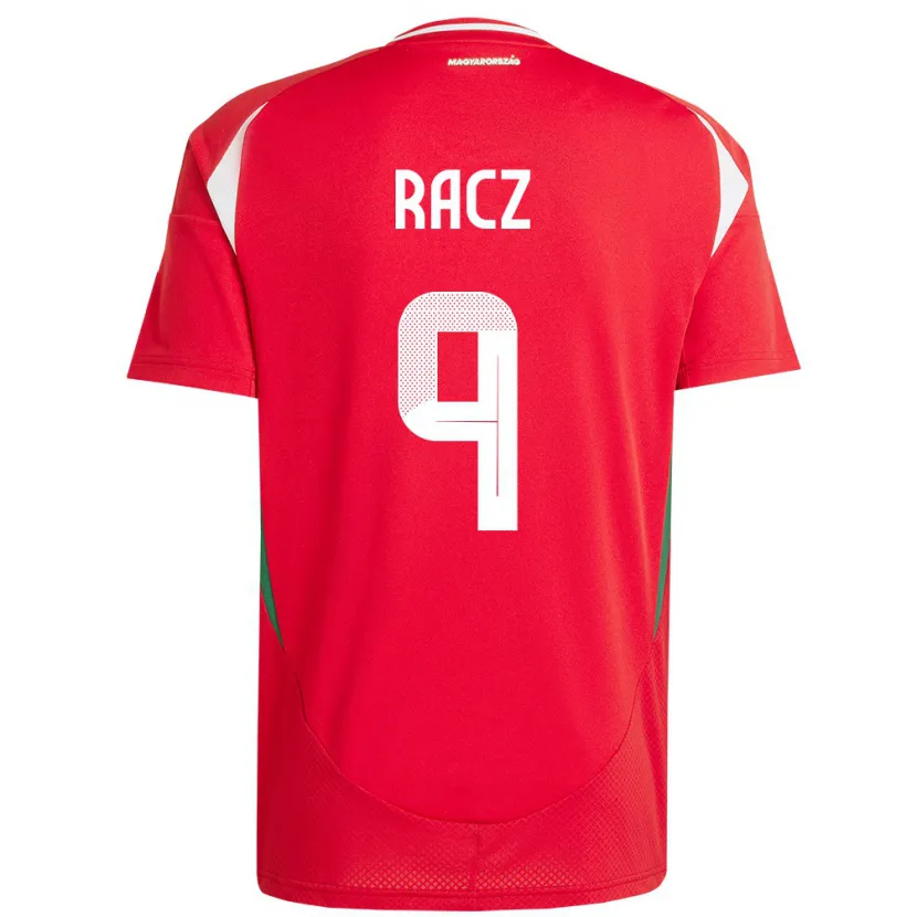 Danxen Homme Maillot Hongrie Balázs Rácz #9 Rouge Tenues Domicile 24-26 T-Shirt