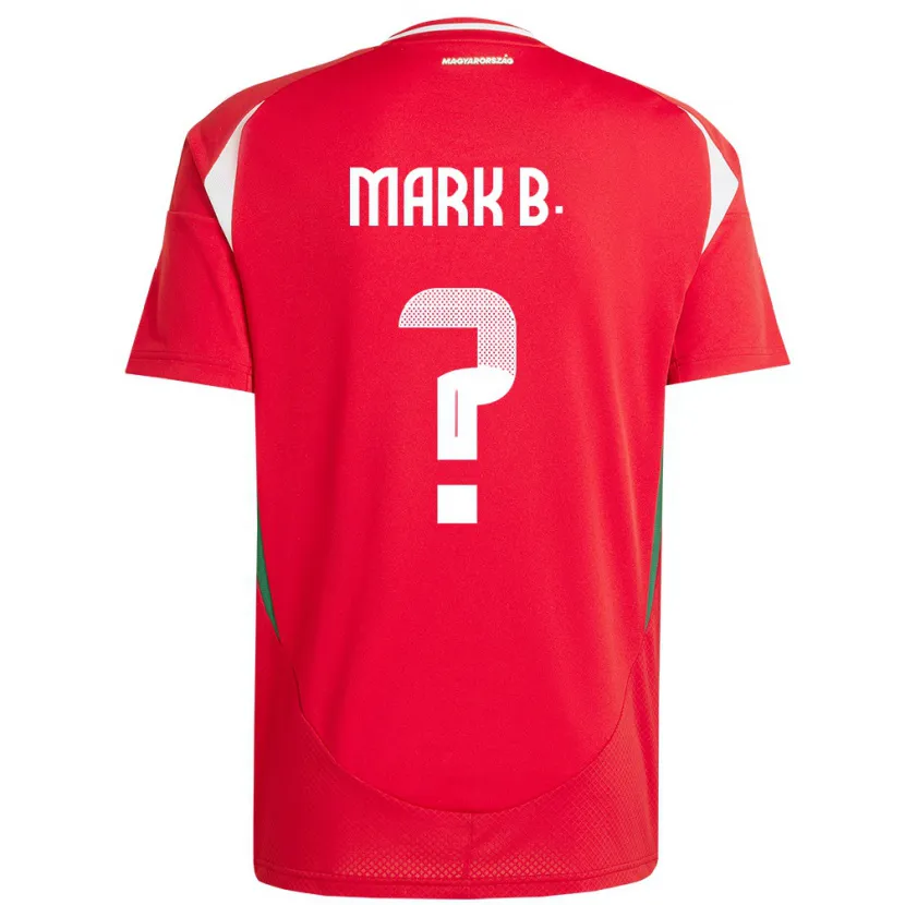 Danxen Homme Maillot Hongrie Márk Balogh #0 Rouge Tenues Domicile 24-26 T-Shirt