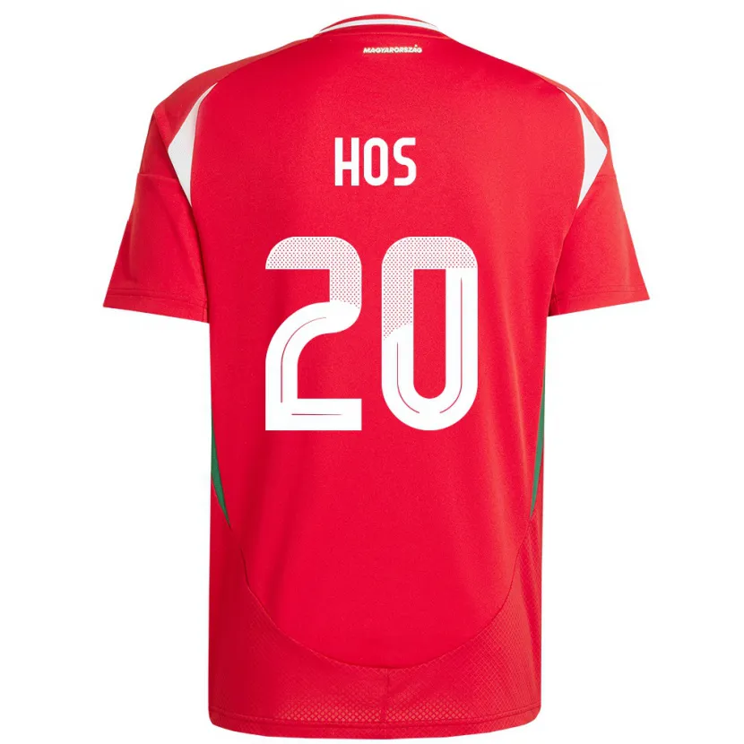 Danxen Homme Maillot Hongrie Zsombor Hős #20 Rouge Tenues Domicile 24-26 T-Shirt
