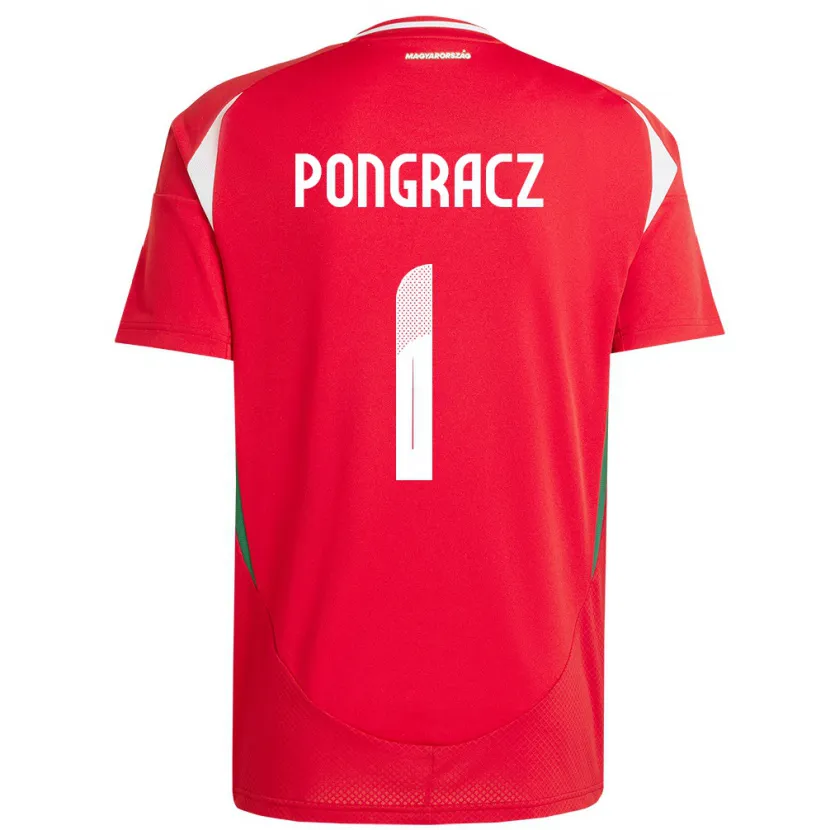 Danxen Homme Maillot Hongrie Agness Pongracz #1 Rouge Tenues Domicile 24-26 T-Shirt