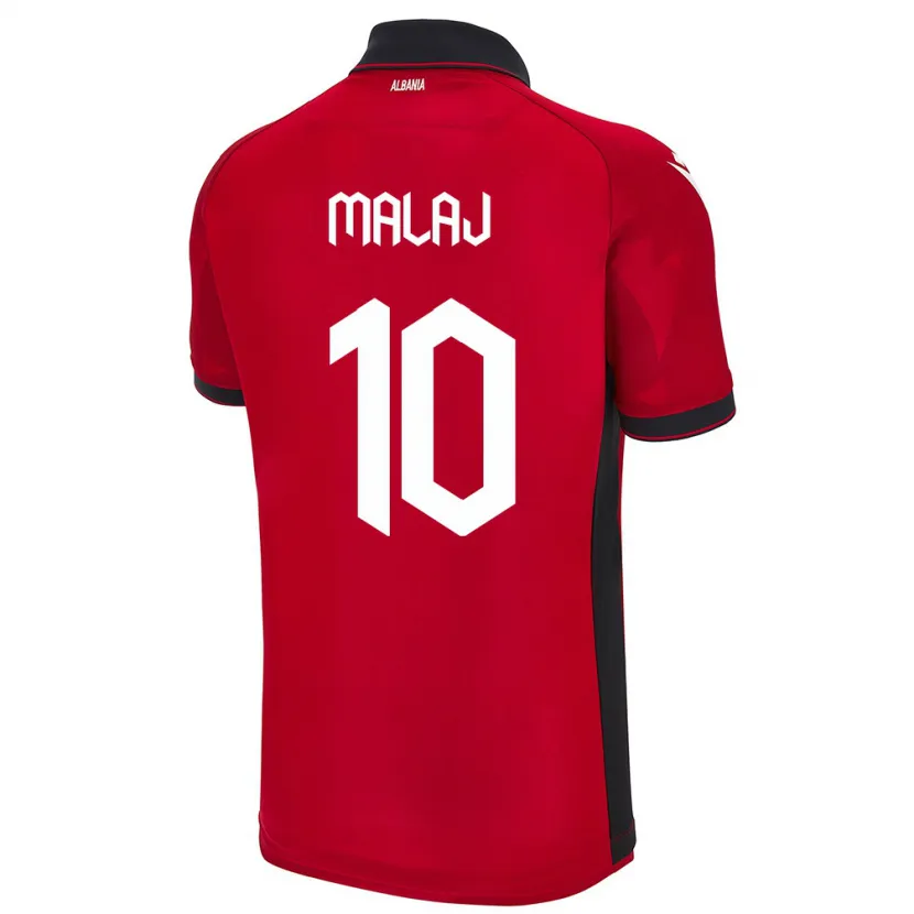 Danxen Homme Maillot Albanie Tedi Malaj #10 Rouge Tenues Domicile 24-26 T-Shirt