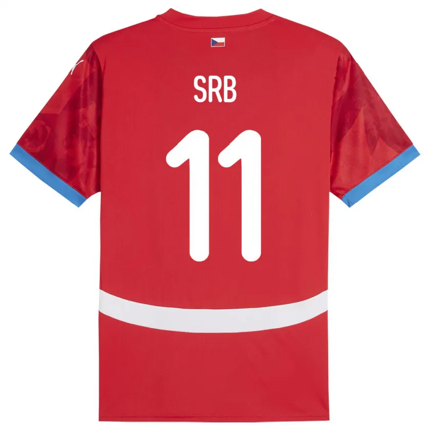 Danxen Homme Maillot Tchéquie Matous Srb #11 Rouge Tenues Domicile 24-26 T-Shirt