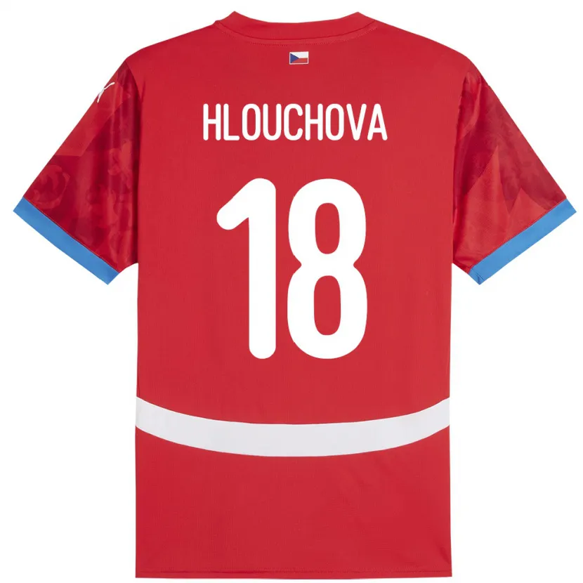 Danxen Homme Maillot Tchéquie Radka Hlouchová #18 Rouge Tenues Domicile 24-26 T-Shirt