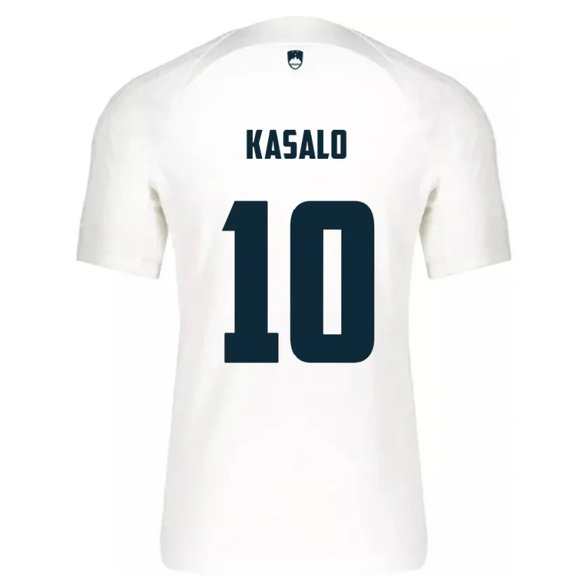 Danxen Homme Maillot Slovénie Niko Kasalo #10 Blanc Tenues Domicile 24-26 T-Shirt