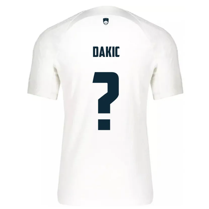 Danxen Homme Maillot Slovénie Luka Dakic #0 Blanc Tenues Domicile 24-26 T-Shirt