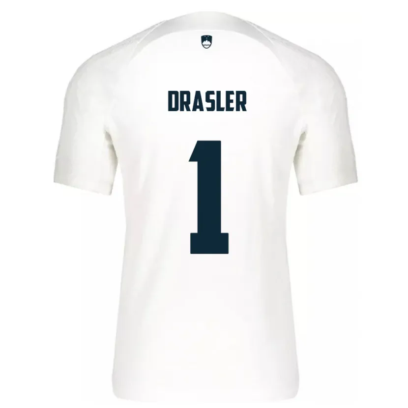 Danxen Homme Maillot Slovénie Iztok Drasler #1 Blanc Tenues Domicile 24-26 T-Shirt