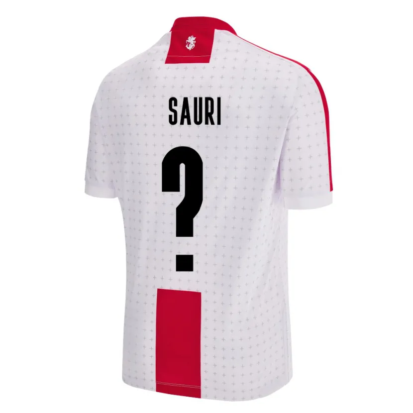 Danxen Homme Maillot Géorgie Mate Sauri #0 Blanc Tenues Domicile 24-26 T-Shirt
