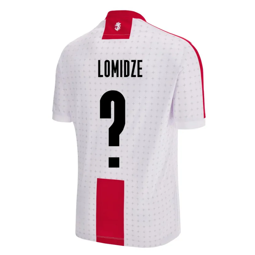 Danxen Homme Maillot Géorgie Giorgi Lomidze #0 Blanc Tenues Domicile 24-26 T-Shirt