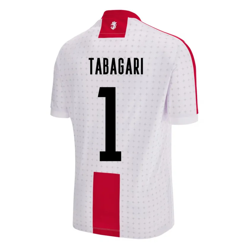 Danxen Homme Maillot Géorgie Eka Tabagari #1 Blanc Tenues Domicile 24-26 T-Shirt