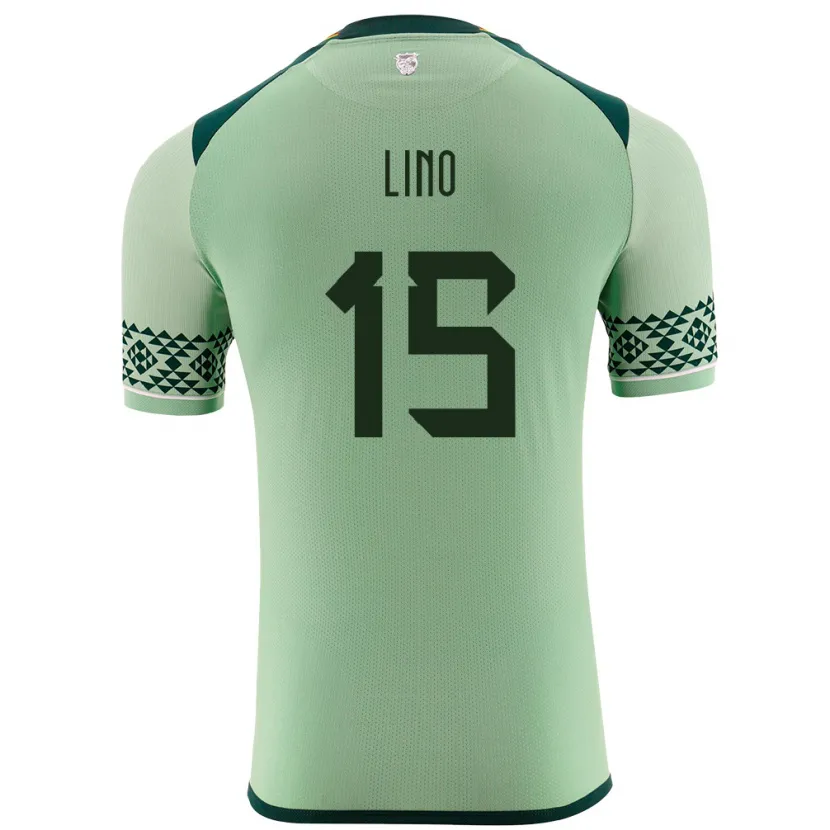 Danxen Homme Maillot Bolivie Daniel Lino #15 Vert Clair Tenues Domicile 24-26 T-Shirt