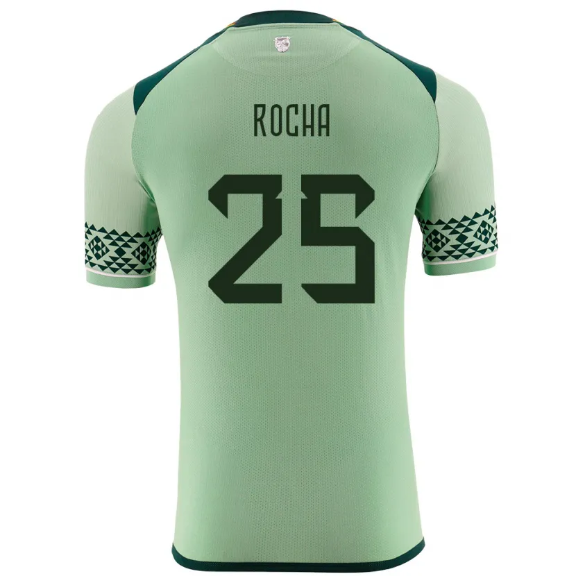 Danxen Homme Maillot Bolivie Yomar Rocha #25 Vert Clair Tenues Domicile 24-26 T-Shirt