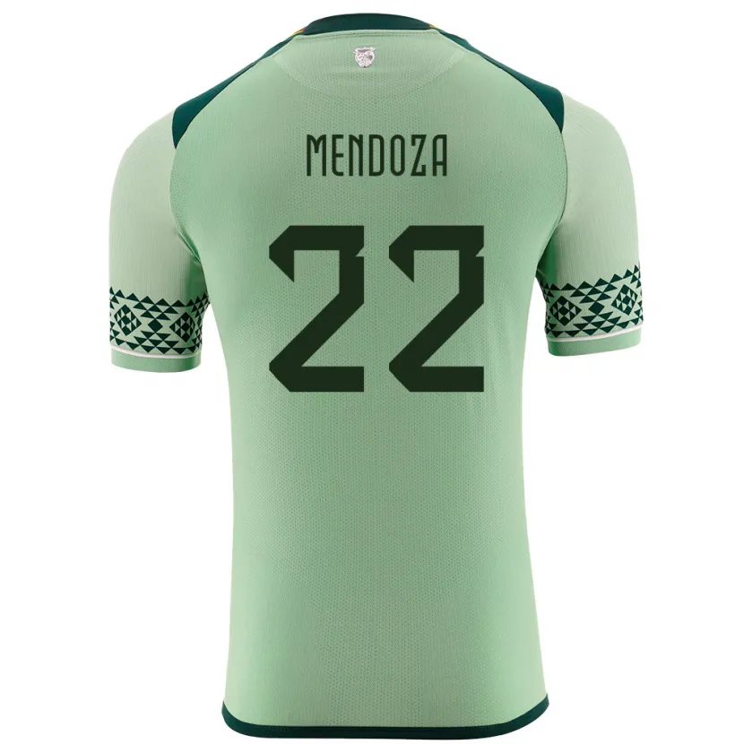 Danxen Homme Maillot Bolivie Gonzalo Mendoza #22 Vert Clair Tenues Domicile 24-26 T-Shirt