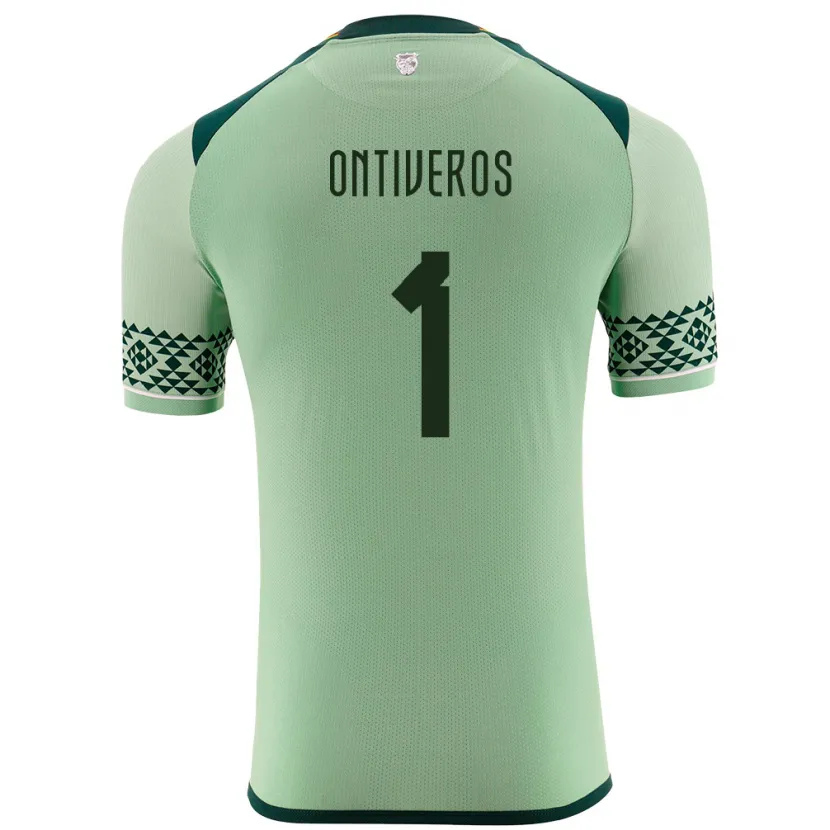 Danxen Homme Maillot Bolivie Mel Ontiveros #1 Vert Clair Tenues Domicile 24-26 T-Shirt