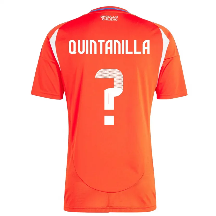 Danxen Homme Maillot Chili Vicente Quintanilla #0 Rouge Tenues Domicile 24-26 T-Shirt