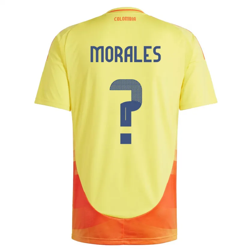 Danxen Homme Maillot Colombie María Morales #0 Jaune Tenues Domicile 24-26 T-Shirt