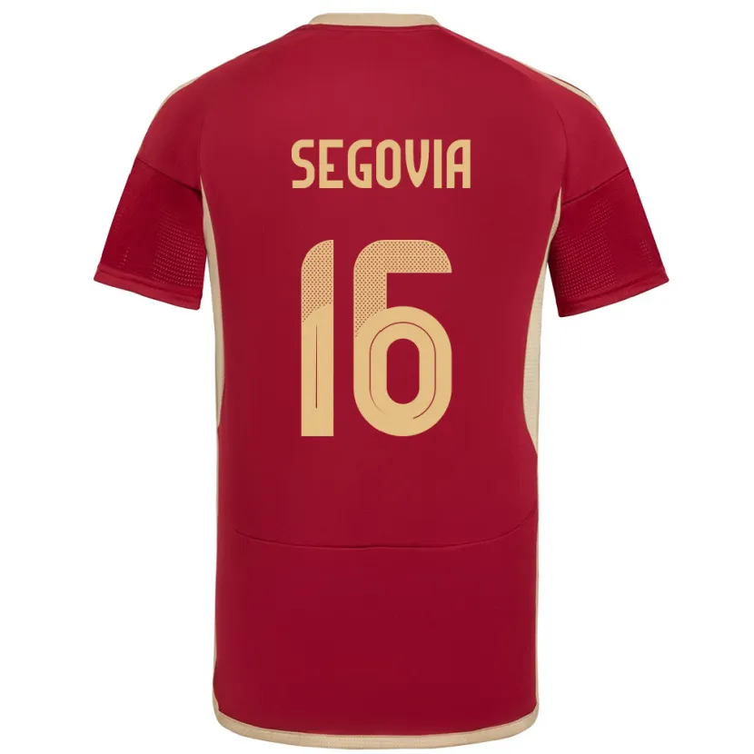 Danxen Homme Maillot Venezuela Telasco Segovia #16 Bourgogne Tenues Domicile 24-26 T-Shirt