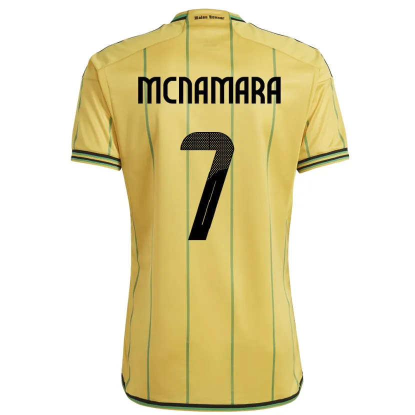 Danxen Homme Maillot Jamaïque Peyton Mcnamara #7 Jaune Tenues Domicile 24-26 T-Shirt