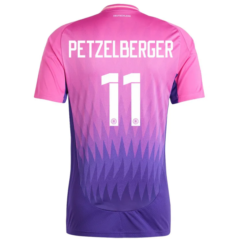 Danxen Homme Maillot Allemagne Ramona Petzelberger #11 Rose-Mauve Tenues Extérieur 24-26 T-Shirt