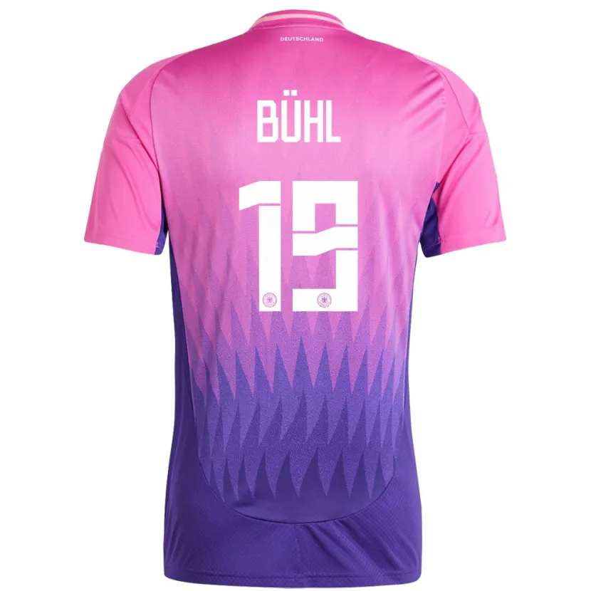 Danxen Homme Maillot Allemagne Klara Buhl #19 Rose-Mauve Tenues Extérieur 24-26 T-Shirt