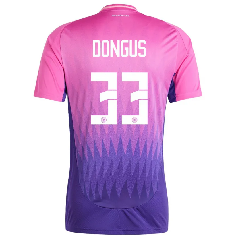 Danxen Homme Maillot Allemagne Fabienne Dongus #33 Rose-Mauve Tenues Extérieur 24-26 T-Shirt
