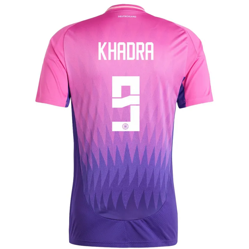 Danxen Homme Maillot Allemagne Reda Khadra #9 Rose-Mauve Tenues Extérieur 24-26 T-Shirt