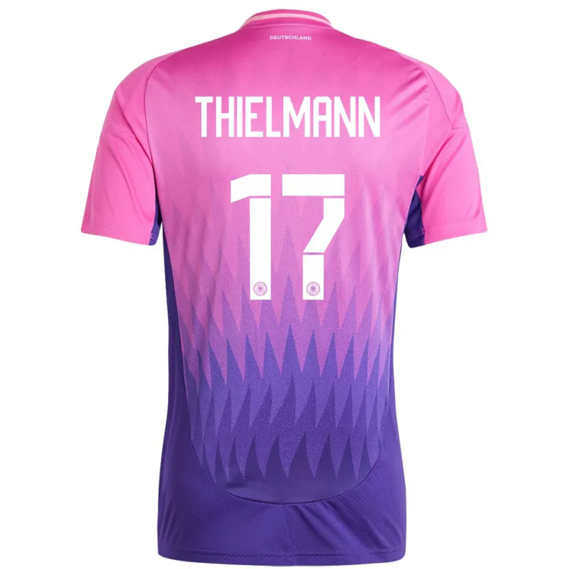 Danxen Homme Maillot Allemagne Jan Thielmann #17 Rose-Mauve Tenues Extérieur 24-26 T-Shirt