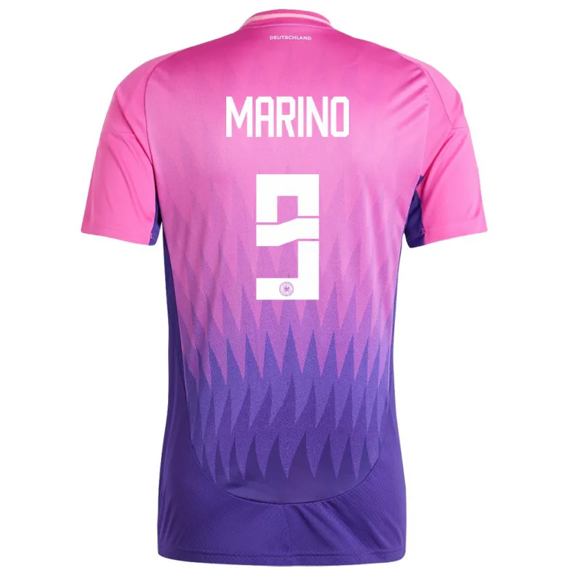 Danxen Homme Maillot Allemagne Stefano Marino #9 Rose-Mauve Tenues Extérieur 24-26 T-Shirt