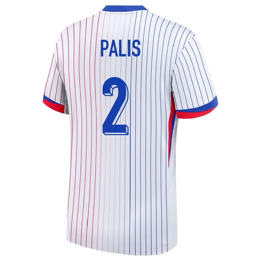Danxen Homme Maillot France Ella Palis #2 Blanc Tenues Extérieur 24-26 T-Shirt