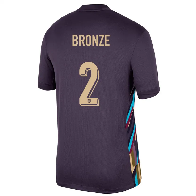 Danxen Homme Maillot Angleterre Lucy Bronze #2 Raisins Noirs Tenues Extérieur 24-26 T-Shirt