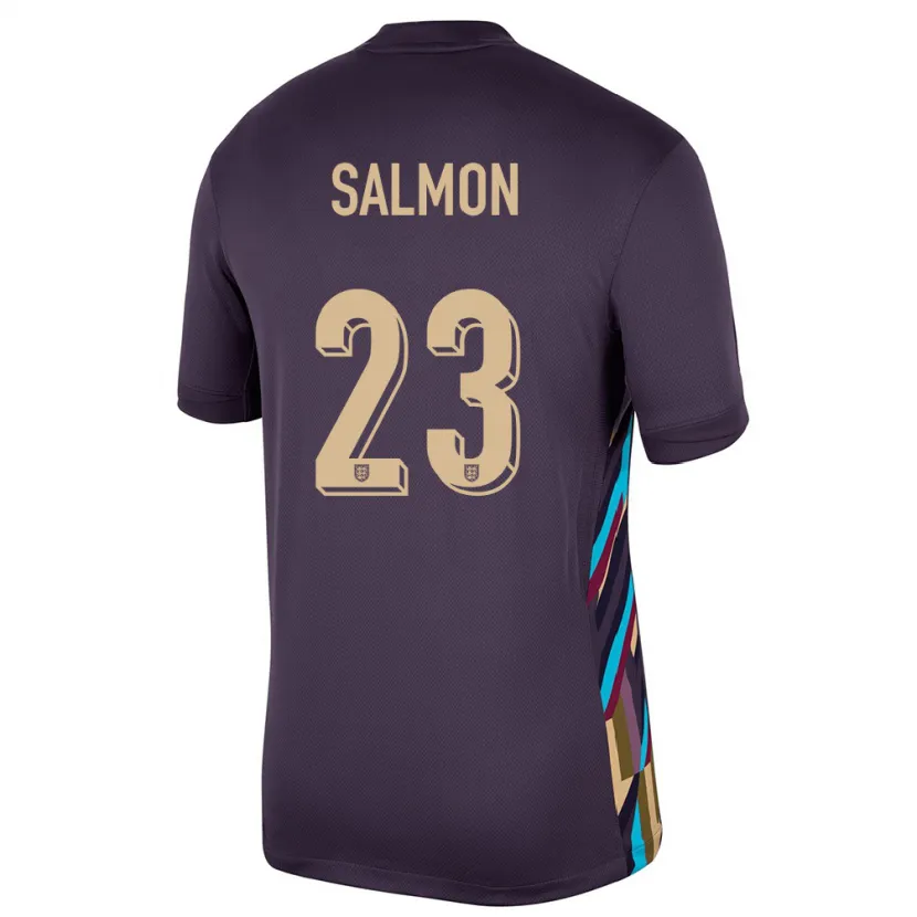 Danxen Homme Maillot Angleterre Ebony Salmon #23 Raisins Noirs Tenues Extérieur 24-26 T-Shirt