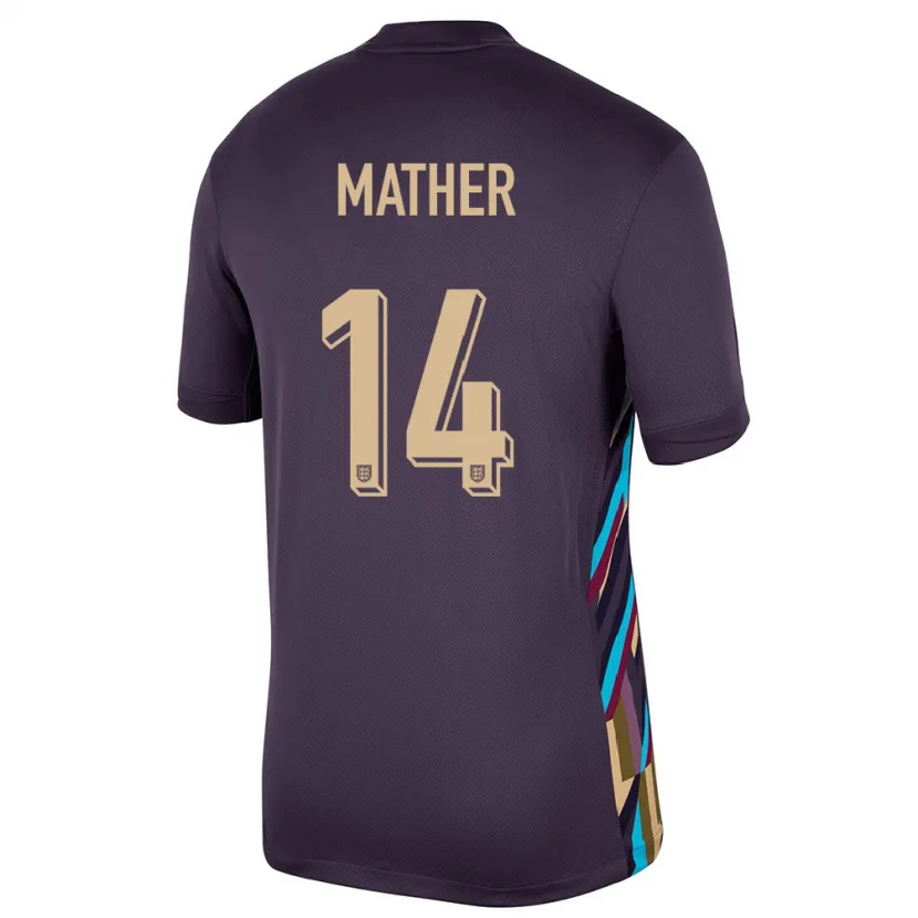 Danxen Homme Maillot Angleterre Sam Mather #14 Raisins Noirs Tenues Extérieur 24-26 T-Shirt