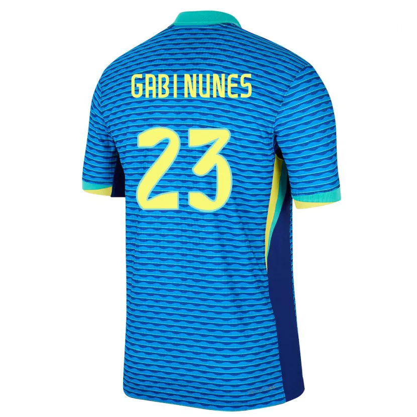 Danxen Homme Maillot Brésil Gabi Nunes #23 Bleu Tenues Extérieur 24-26 T-Shirt