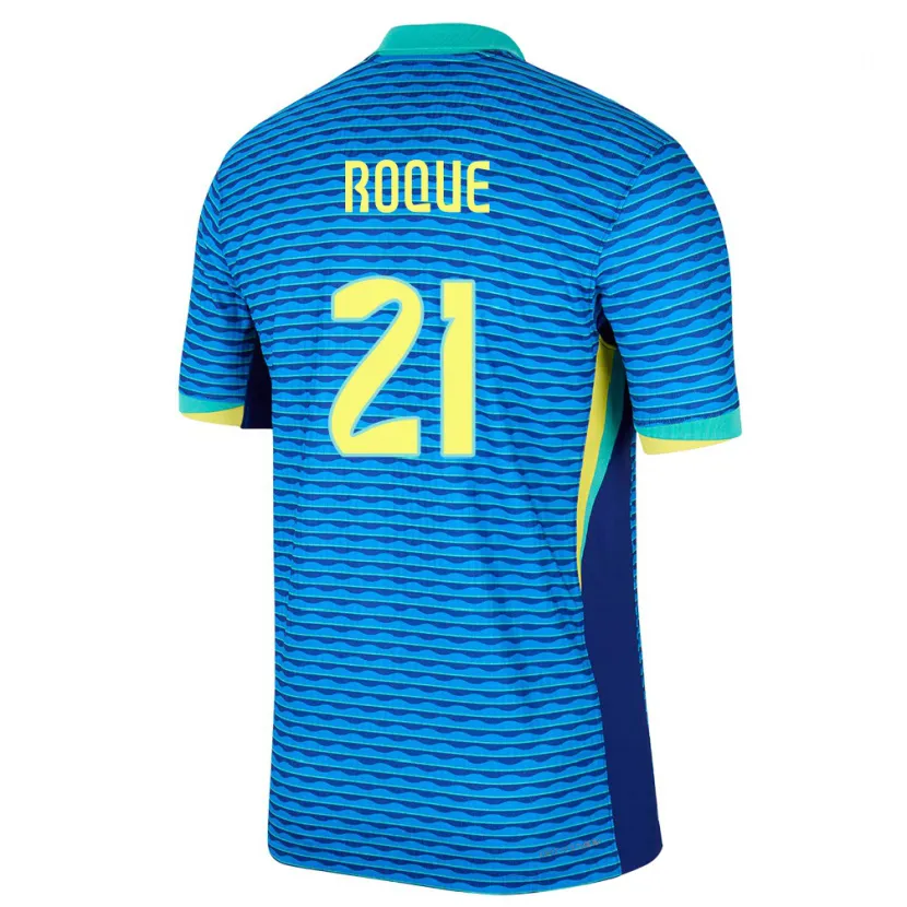 Danxen Homme Maillot Brésil Vitor Roque #21 Bleu Tenues Extérieur 24-26 T-Shirt