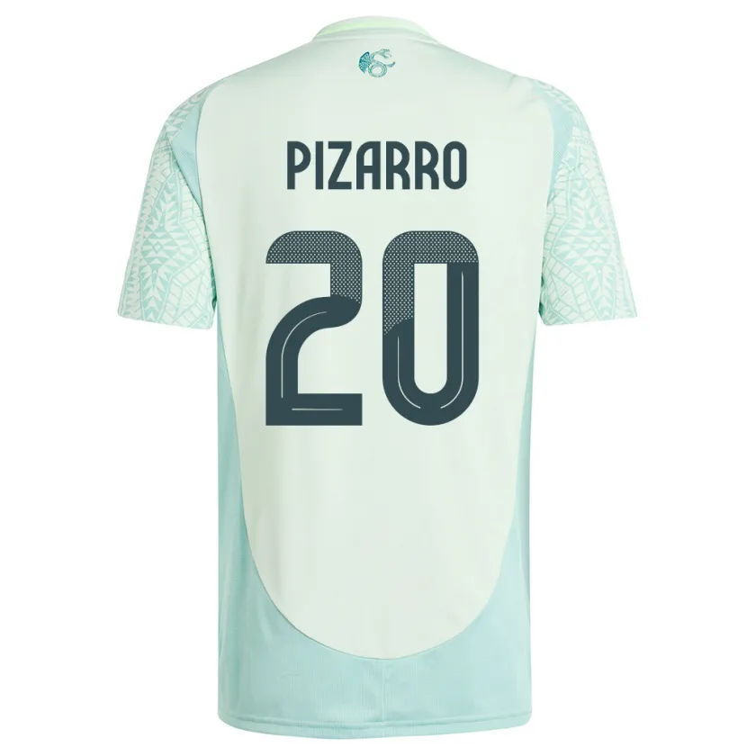 Danxen Homme Maillot Mexique Rodolfo Pizarro #20 Lin Vert Tenues Extérieur 24-26 T-Shirt