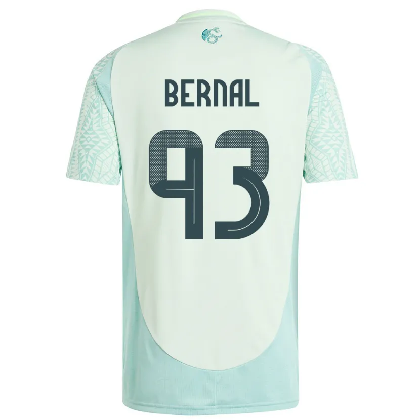 Danxen Homme Maillot Mexique Rebeca Bernal #93 Lin Vert Tenues Extérieur 24-26 T-Shirt