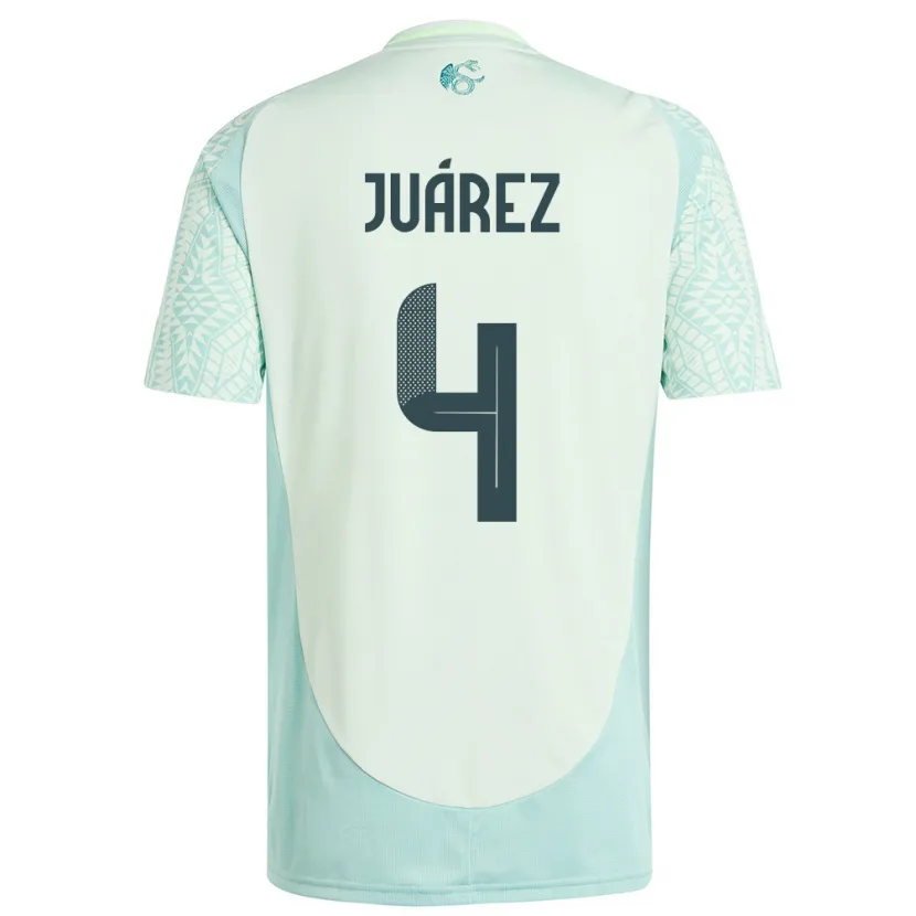 Danxen Homme Maillot Mexique Ramon Juarez #4 Lin Vert Tenues Extérieur 24-26 T-Shirt