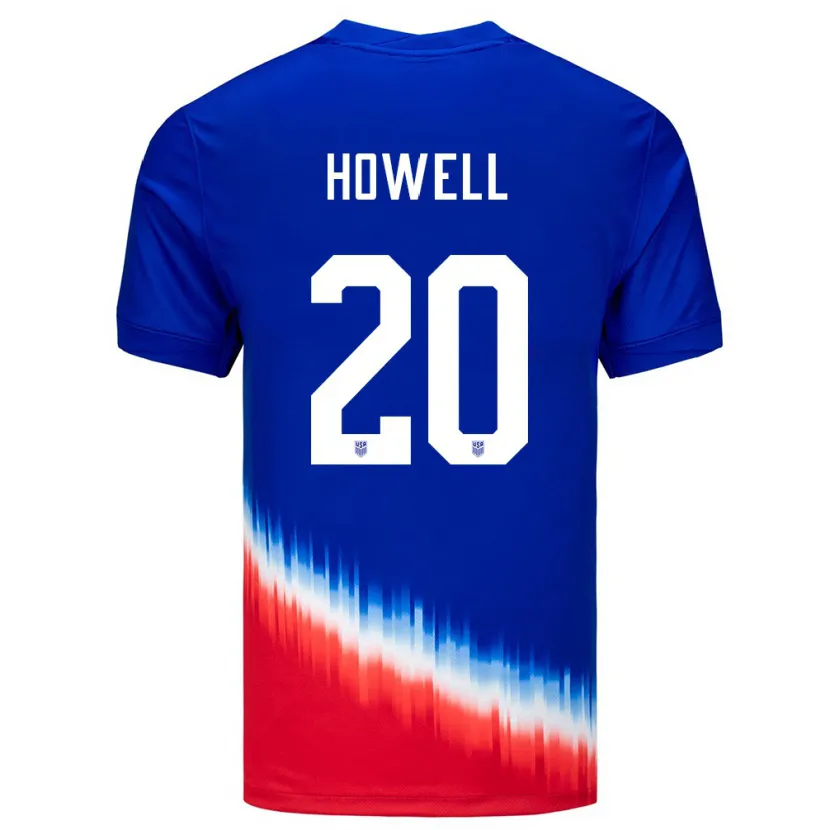 Danxen Homme Maillot États-Unis Jaelin Howell #20 Bleu Tenues Extérieur 24-26 T-Shirt