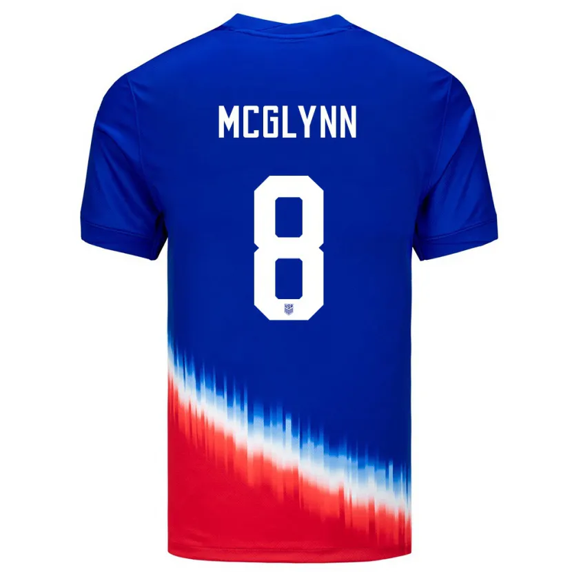 Danxen Homme Maillot États-Unis Jack Mcglynn #8 Bleu Tenues Extérieur 24-26 T-Shirt