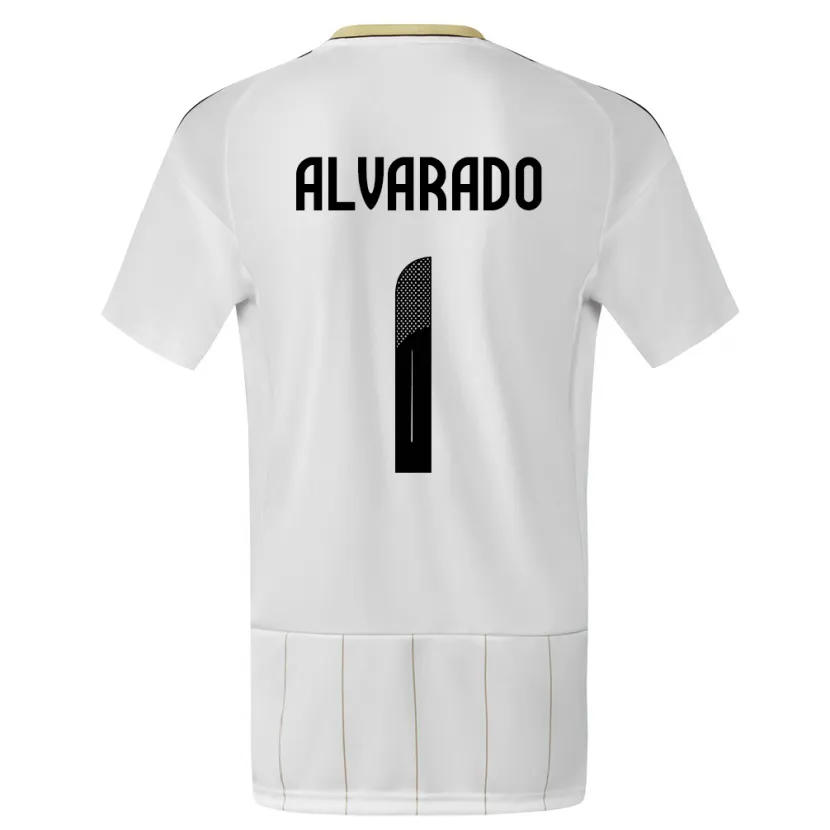 Danxen Homme Maillot Costa Rica Esteban Alvarado #1 Blanc Tenues Extérieur 24-26 T-Shirt