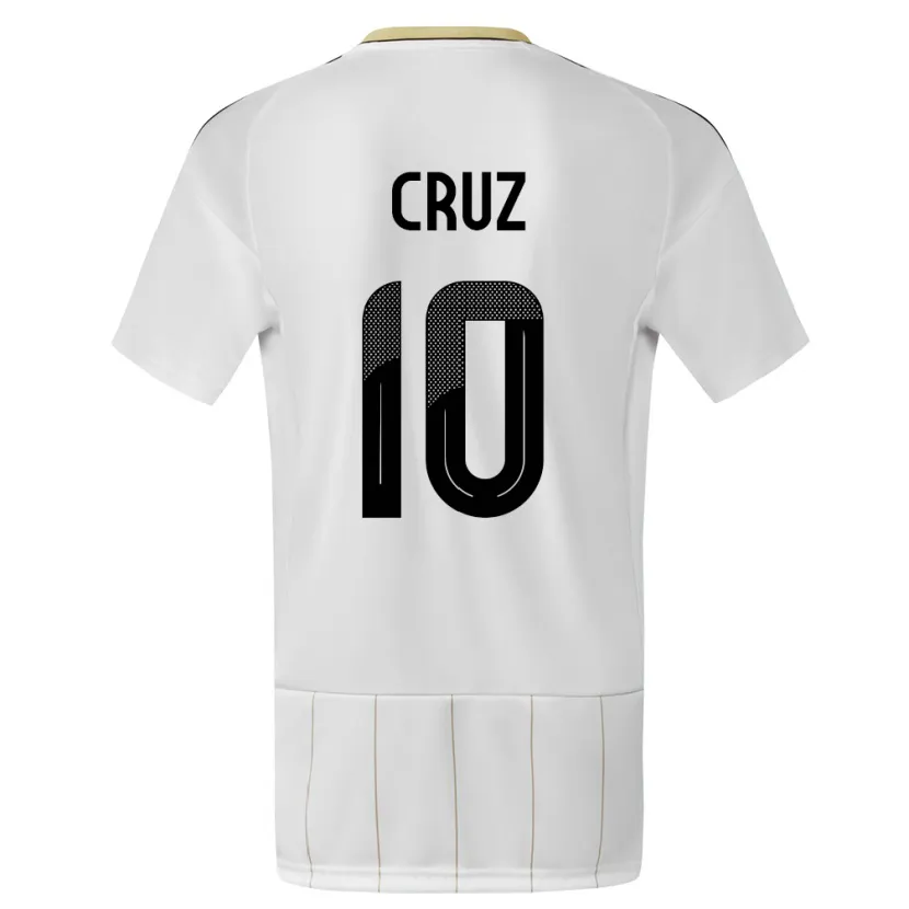 Danxen Homme Maillot Costa Rica Shirley Cruz #10 Blanc Tenues Extérieur 24-26 T-Shirt