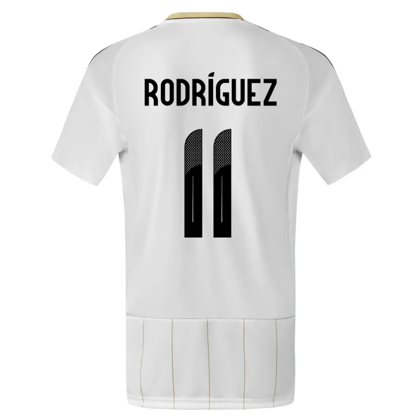 Danxen Homme Maillot Costa Rica Raquel Rodriguez #11 Blanc Tenues Extérieur 24-26 T-Shirt