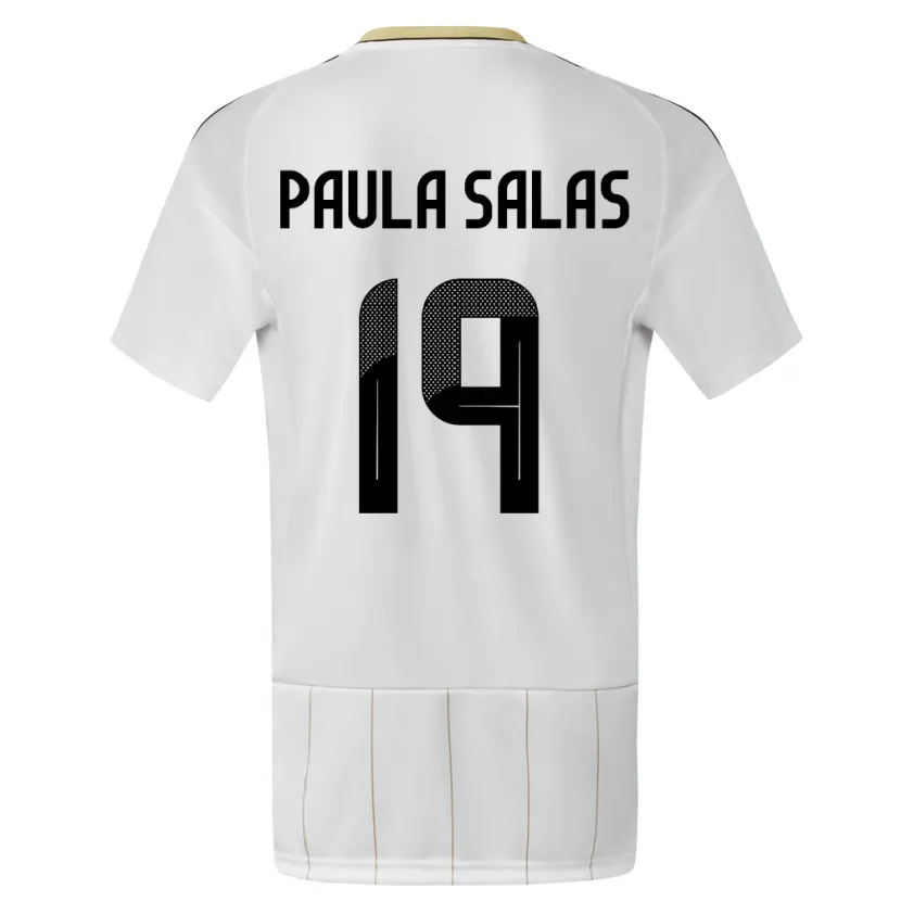 Danxen Homme Maillot Costa Rica Maria Paula Salas #19 Blanc Tenues Extérieur 24-26 T-Shirt