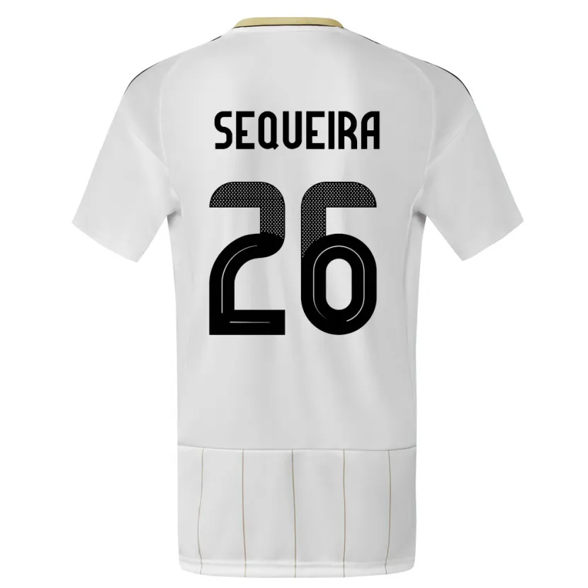 Danxen Homme Maillot Costa Rica Douglas Sequeira #26 Blanc Tenues Extérieur 24-26 T-Shirt