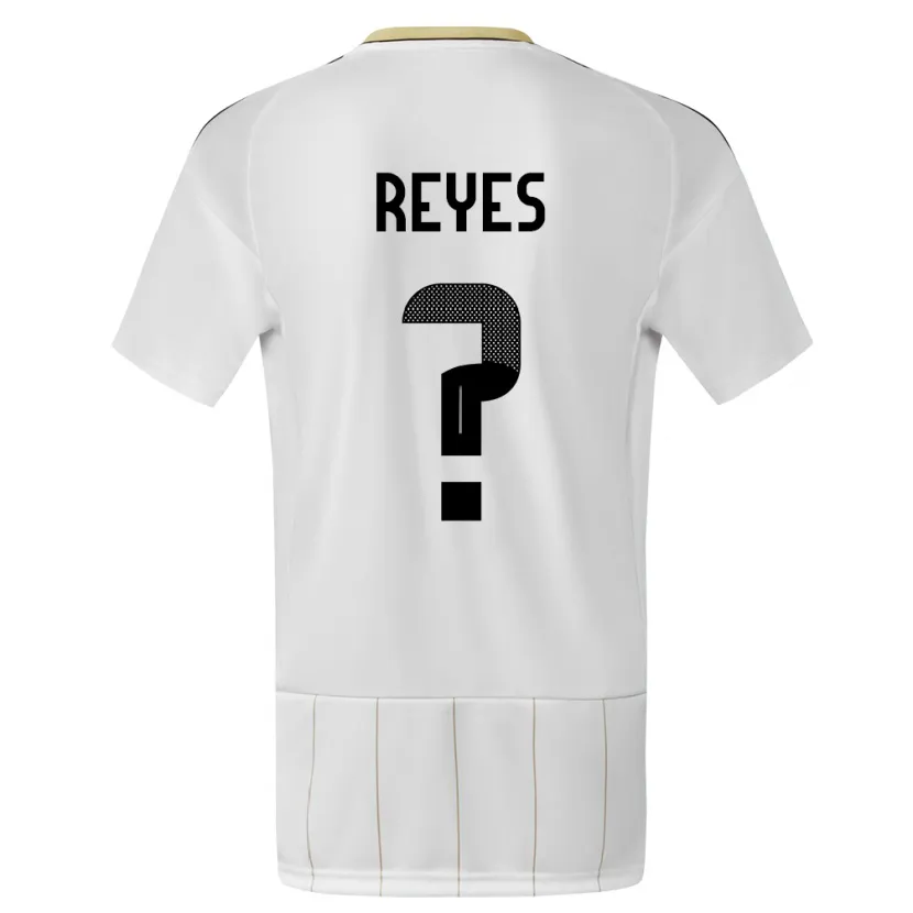 Danxen Homme Maillot Costa Rica Kenan Reyes #0 Blanc Tenues Extérieur 24-26 T-Shirt